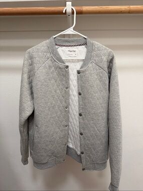 Sovereign Code Gray Quilted Bomber Jacket
